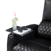 Valerie Home Theater Seating Top Grain Leather Recliner Sofa Power Headrest & Footrest