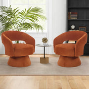 Charmant Modern Swivel Barrel Chairs (Set of 2)