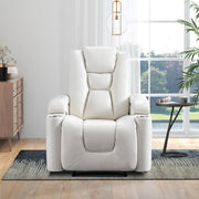 Marvina 35'' Wide Modern and Soft Vegan Leather Power Recliner with Cup Holder and USB Port