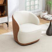 Domonic Velvet Upholstered Swivel Barrel Chair