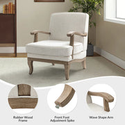 Travis Upholstered Armchair featuring Solid Wood Legs