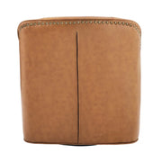 Benson Genuine Leather Swivel Barrel Chair (Set of 2)