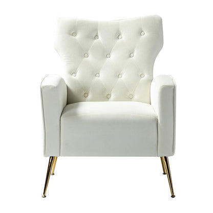 Layla Tufted Velvet Wingback Armchair