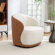 Domonic Velvet Upholstered Swivel Barrel Chair