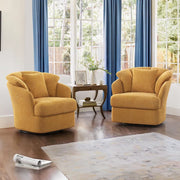 Vivian Mid-Century Modern Barrel Swivel Chairs 