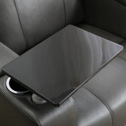 Ethan Modern Power Reclining Faux Leather Home Theater Seats with Cup Holders, Set of 4