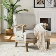 Travis Upholstered Armchair featuring Solid Wood Legs