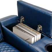 Maverick Power Recliner with Adjustable Headrest  for Man Cave Home Theater Chair with Cup Holders USB LED (Set of 4)