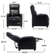 Garrett Modern and Soft Touch Breathable Leather Massage Home Theater Individual Seat with Remote Control