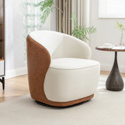 Domonic Velvet Upholstered Swivel Barrel Chair