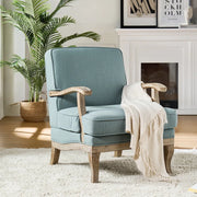 Travis Upholstered Armchair featuring Solid Wood Legs