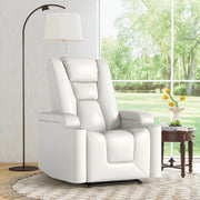 Marvina 35'' Wide Modern and Soft Vegan Leather Power Recliner with Cup Holder and USB Port