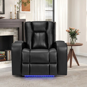 Phoenix 38'' Modern Upholstered Home Theater Power Reclining Chair with Arm Compartment, USB & Type-C