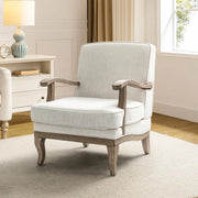 Travis Upholstered Armchair featuring Solid Wood Legs